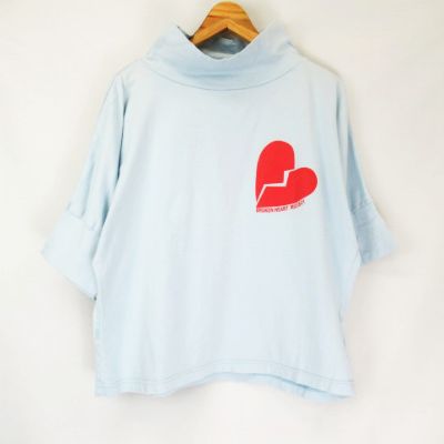 ミルクボーイ Milkboy Broken Heart ハート プリント ハイネック カットソー サックスブルー系 メンズ 066 ベクトルパーク