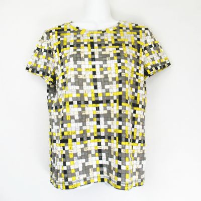 エルメス HERMES ☆AA☆ ボルデュック チェック リボン 総柄 Tシャツ 