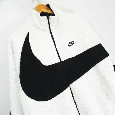 ナイキ Nike Full Zip Big Swoosh Boa Jacke Bq6546 114 リバーシブル ビッグスウッシュ ボアジャケット 白 紺 L メンズ 066 ベクトルパーク