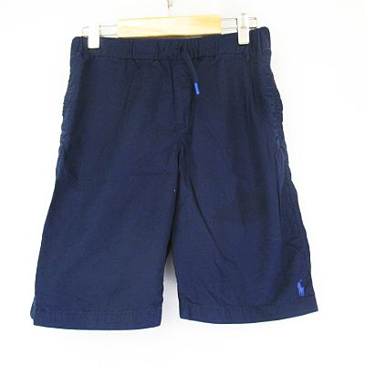 ポロ ラルフローレン Polo Ralph Lauren ワンポイント ロゴ 刺繍 コットン ハーフパンツ ショーツ 紺 ネイビー L G 14 16 キッズ 066 ベクトルパーク