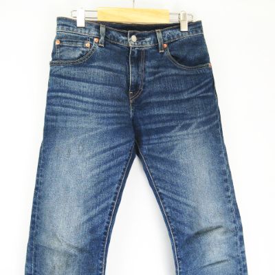 リーバイスプレミアム Levis Premium レザー 革パッチ 517ブーツカットストレート デニムパンツ インディゴ W28 メンズ 066 ベクトルパーク
