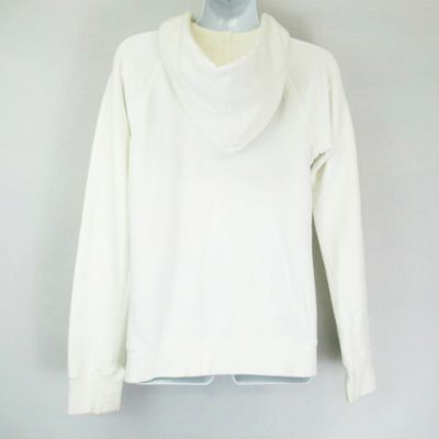 ユニクロ Uniqlo 無地 コットン混 ジップアップ フード パーカー 白 ホワイト L レディース 066 ベクトルパーク