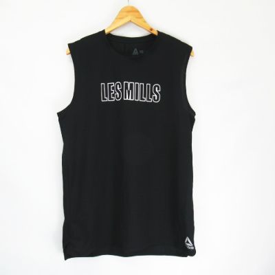 リーボック Reebok Les Mills プリント メッシュ ノースリーブ カットソー タンクトップ 黒 ブラック Xo メンズ 066 ベクトルパーク リーボック Reebok Les Mills プリント メッシュ ノースリーブ カットソー タンクトップ 黒 ブラック Xo メンズ 066 ベクトルパーク