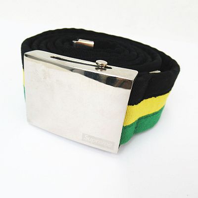 シュプリーム Supreme ジャマイカンフラッグカラー ガチャベルト 緑 黒 黄色 メンズ 066 ベクトルパーク