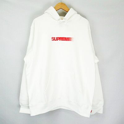 シュプリーム Supreme ss Motion Logo Hooded Sweatshirt White モーションロゴ フーディ スウェット プルオーバー パーカー 白 ホワイト L メンズ 066 ベクトルパーク