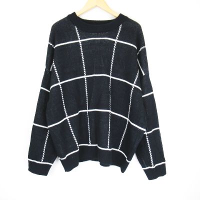ウィゴー Wego チェックジャガードセーター ビックシルエット ニット 長袖 We19au10 M5568 紺 ネイビー M メンズ 066 ベクトルパーク ウィゴー Wego チェックジャガードセーター ビックシルエット ニット 長袖 We19au10 M5568 紺 ネイビー M メンズ 066 ベクトルパーク