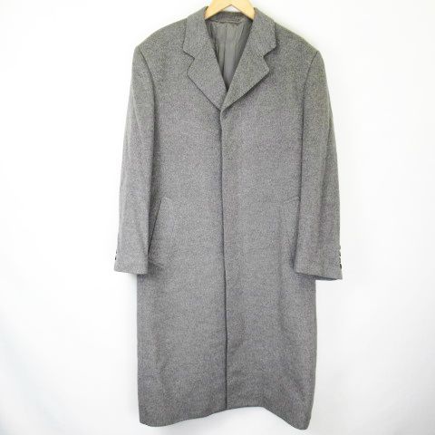 コロンボ Colombo Pure Cashmere ピュア カシミヤ 比翼 ロングコート グレー M メンズ 066 ベクトルパーク