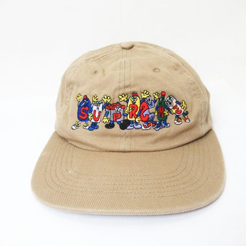 シュプリーム Supreme 18ss Friends 6 Panel Cap 刺繍 6パネルキャップ 帽子 ベージュ メンズ 066 ベクトルパーク