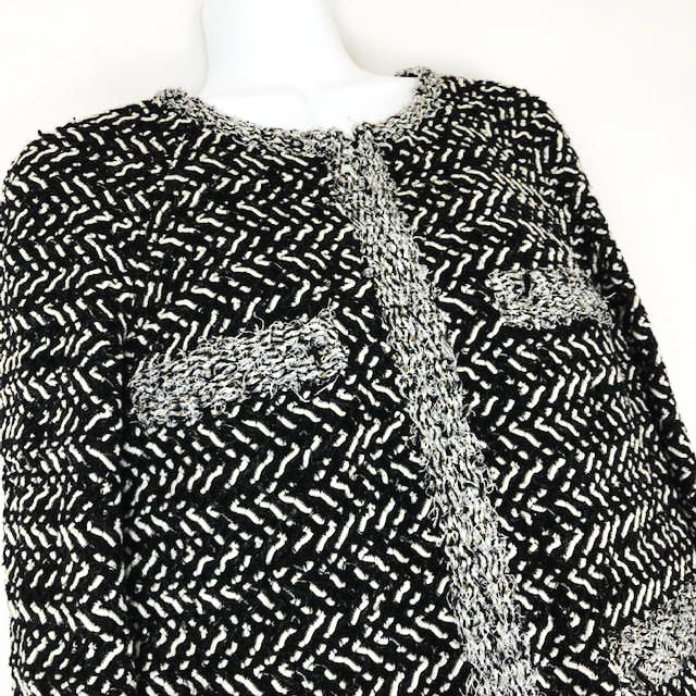 シャネル CHANEL ツイード ジャケット トリミング ココマーク