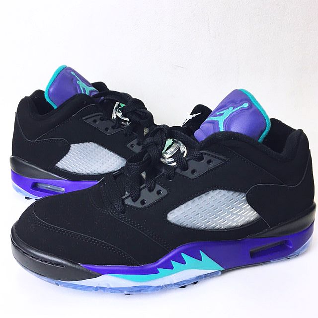 未使用品 ナイキ NIKE ☆AA☆AIR JORDAN 5 LOW GOLF BLACK/GRAPE 