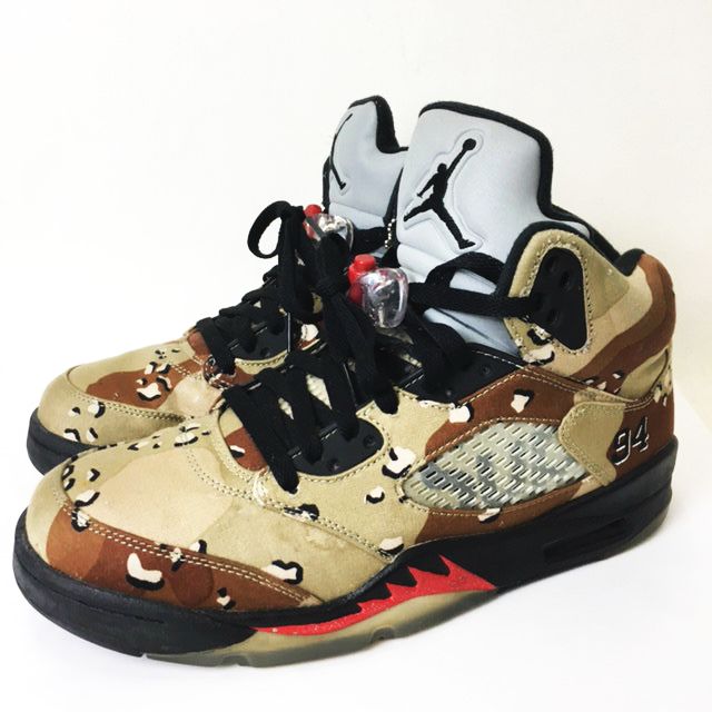 シュプリーム SUPREME ☆AA☆ AIR JORDAN 5 RETRO DESERT CAMO 824371 