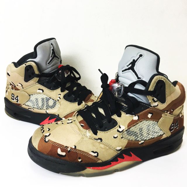 シュプリーム SUPREME ☆AA☆ AIR JORDAN 5 RETRO DESERT CAMO 824371
