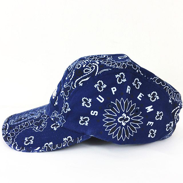 未使用品 シュプリーム SUPREME ☆AA☆21SS Bandana Camp Cap Navy 