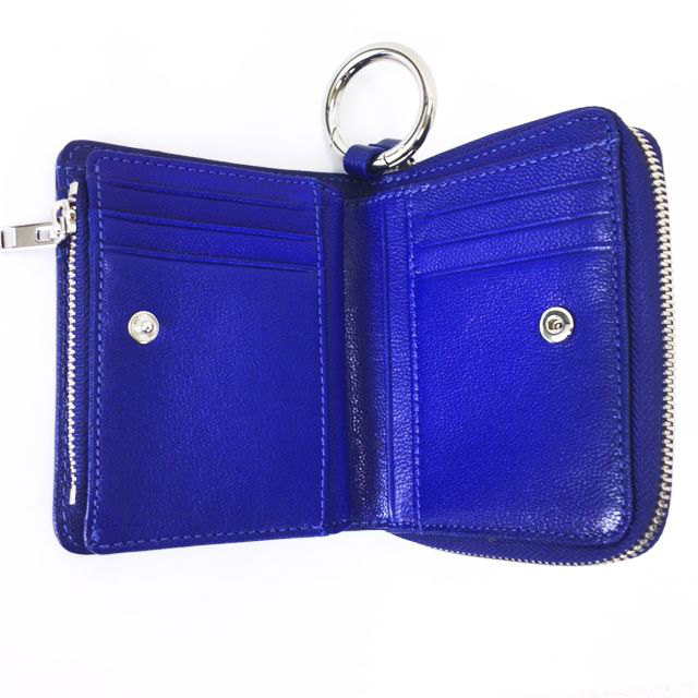 ディーゼル DIESEL レザー 二つ折り財布 OFRIDE X07190 PR044 青  