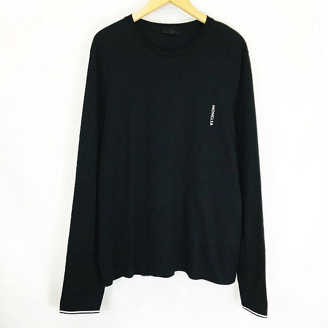 モンクレール MONCLER MAGLIA CIROCOLLO 縦ロゴ プリント ロング 