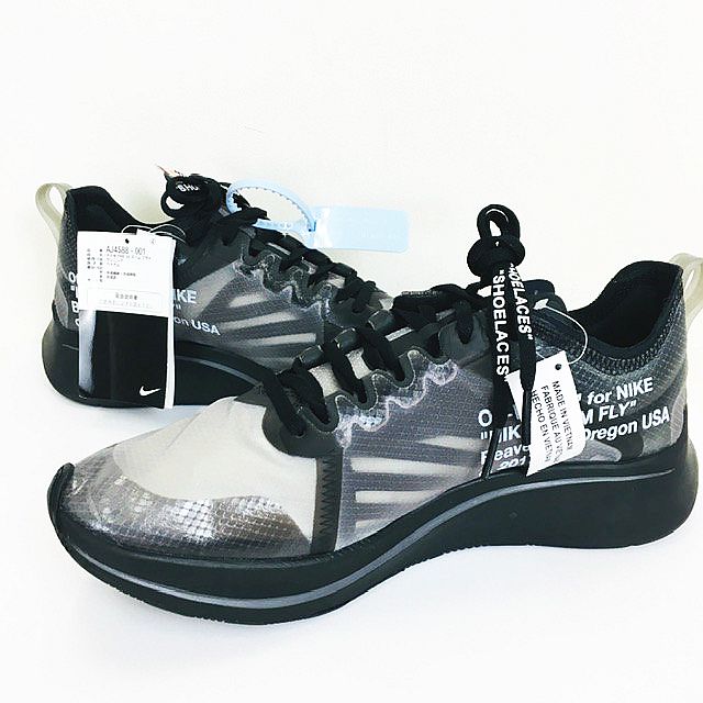 未使用品 ナイキ NIKE ☆AA☆Off-White Zoom Fly SP Black AJ4588-001 