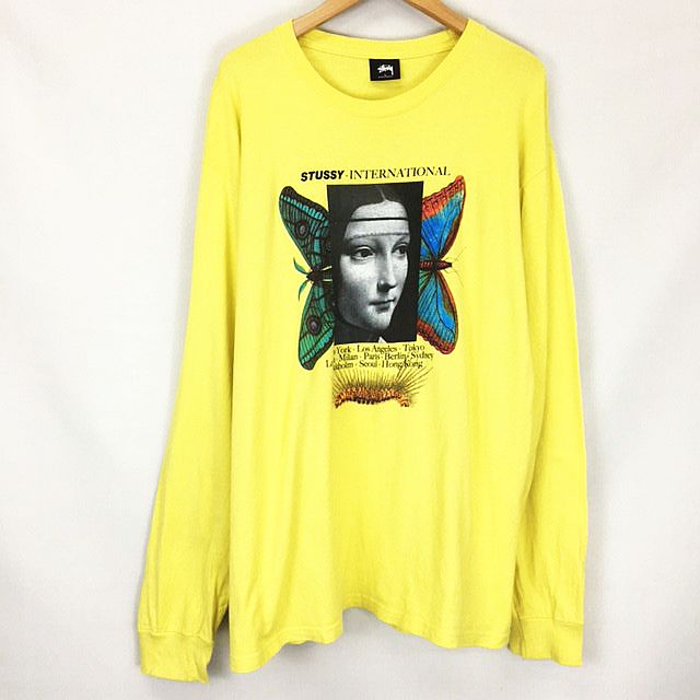 ステューシー STUSSY バタフライ フォトプリント ロングスリーブ T 