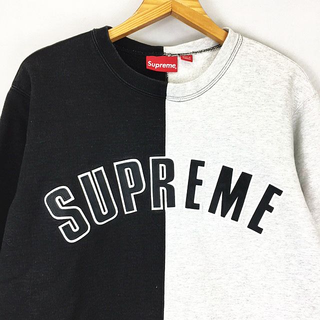 シュプリーム SUPREME ☆AA☆ 18AW Split Crewneck Sweatshirt 
