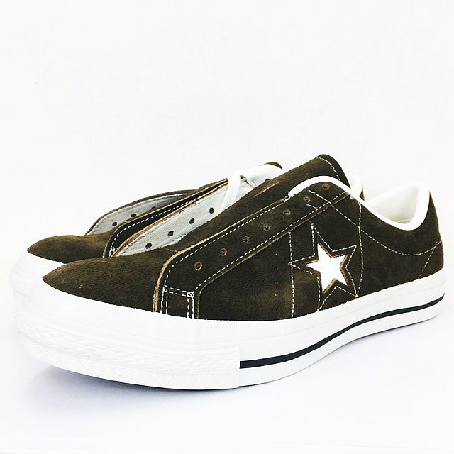 未使用品 コンバース Converse One Star J 502s Os Suede Brown Made In Japan Us 8 1 2 27cm ワンスター J スエード ローカット スニーカー 靴 茶 ブラウン メンズ 066 ベクトルパーク