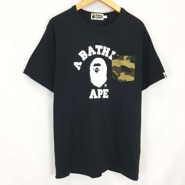 アベイシングエイプ A BATHING APE カレッジ ロゴ プリント サル 迷彩 