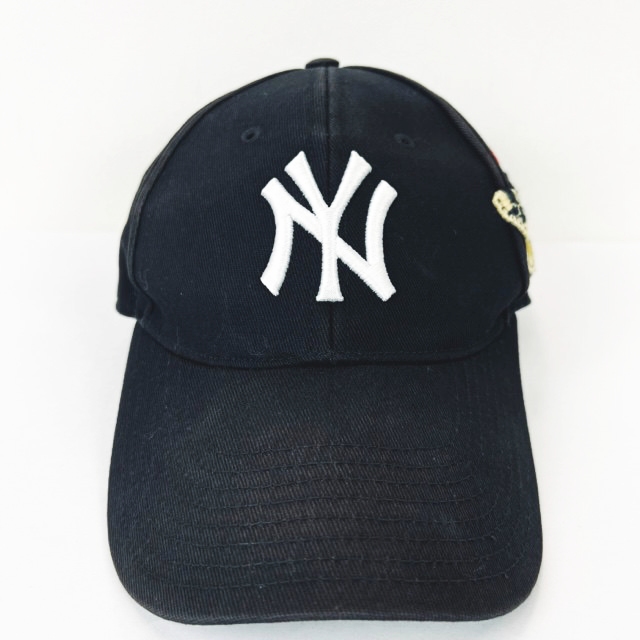 グッチ Gucci New York Yankees ニューヨーク ヤンキース バタフライ エンブロイダリー ベースボールキャップ 帽子 刺繍 黒 57 61cm メンズ 066 ベクトルパーク