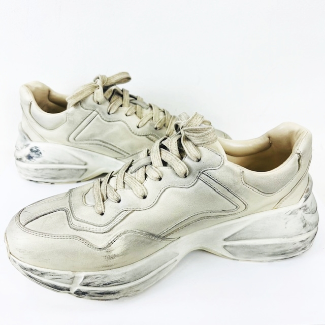 グッチ GUCCI ☆AA☆ Think Thank Print Rhyton Sneaker 636343 8 1/2 