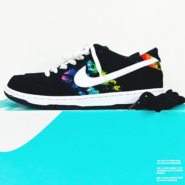 ナイキ エスビー NIKE SB Dunk Low Pro shod Wair Tie Dye 819674-019 