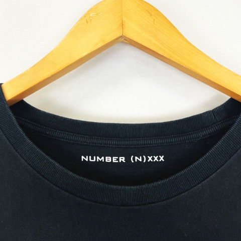 ナンバーナイン NUMBER (N)INE GOD SELECTION XXX ゴッドセレクショントリプルエックス ロゴ プリント 半袖 Tシャツ 黒 ブラック L メンズ