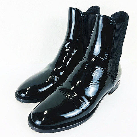 ジミーチュウ JIMMY CHOO ROURKE サイドゴア アンクル ショート ブーツ 35 1/2 黒 ブラック レディース