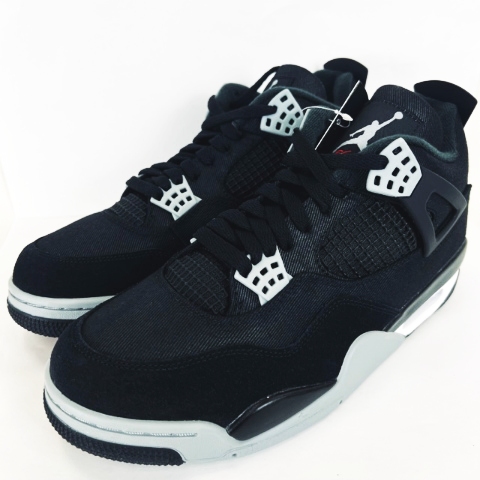 未使用品 ナイキ NIKE ☆AA☆ Air Jordan 4 SE Black and Light Steel 