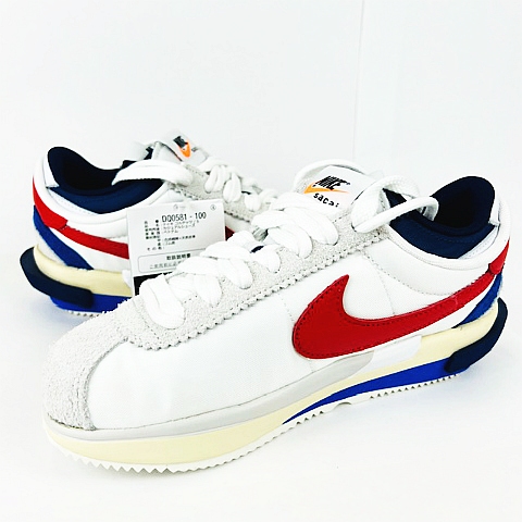 未使用品 ナイキ NIKE Sacai Zoom Cortez White and University Red 