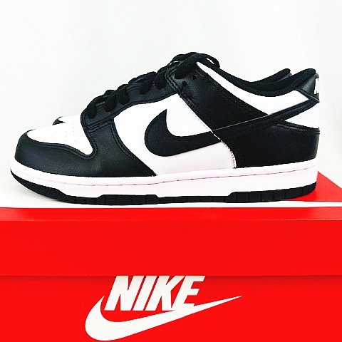 未使用品 ナイキ NIKE GS Dunk Low White Black CW1590-100 US6.5Y 