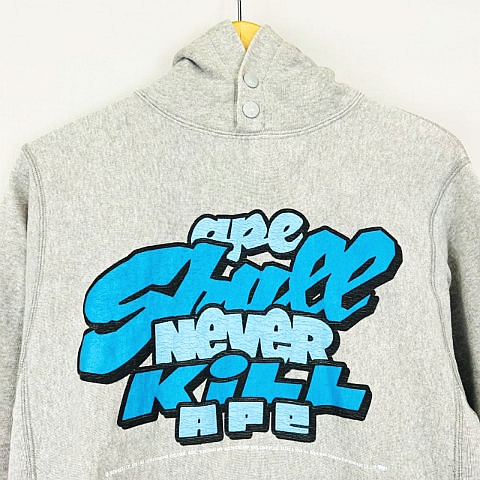 ☆冬物処分特価☆BAPE エイプ レディース XS パーカー グレー