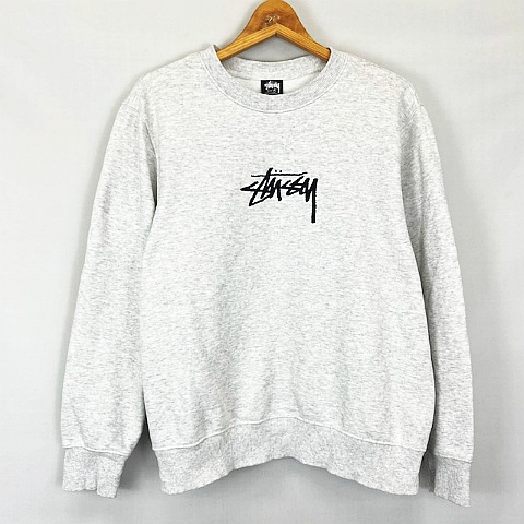 ステューシー STUSSY ロゴ 刺繍 クルーネック スウェット トレーナー 