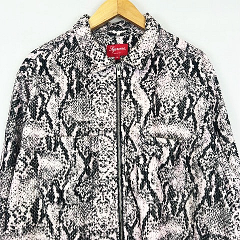 シュプリーム SUPREME ☆AA☆ 20AW Snakeskin Corduroy Zip Up Shirt 