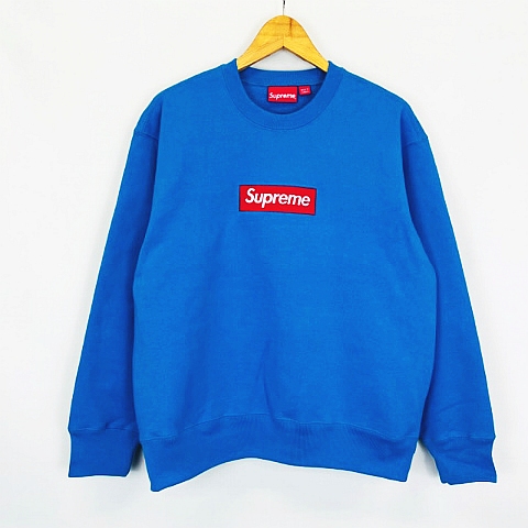 未使用品 シュプリーム SUPREME ☆AA☆22AW Box Logo Crewneck Blue  
