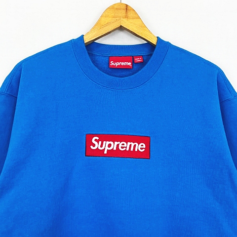 未使用品 シュプリーム SUPREME ☆AA☆22AW Box Logo Crewneck Blue
