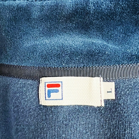フィラ FILA VL1869 テニスウェア ベロア トラックジャケット 紺
