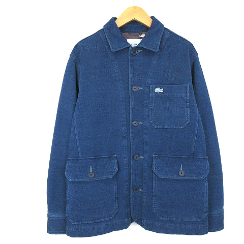 未使用品 ラコステ LACOSTE インディゴ ピケ カバーオール ジャケット 