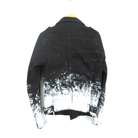 シヴァーライズ CIVARIZE 加工デニムライダース ジャケット 黒 