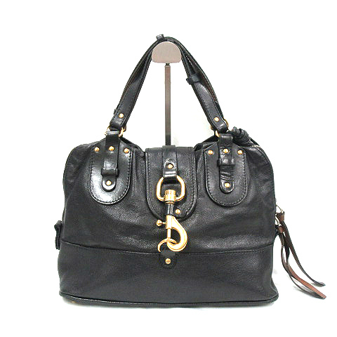 クロエ CHLOE ☆AA☆ ケララ レザー ハンドバッグ 鞄 馬 蹄 チャーム 