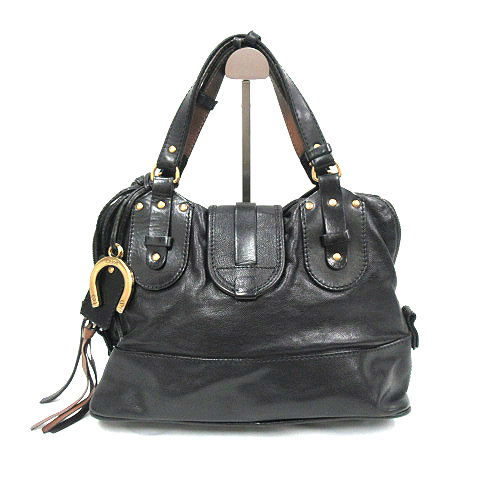 クロエ CHLOE ☆AA☆ ケララ レザー ハンドバッグ 鞄 馬 蹄 チャーム 