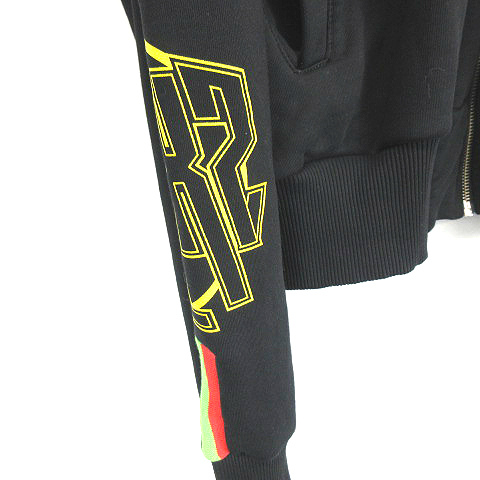 ディーゼル DIESEL Haute Kultur プリント ジップアップ パーカー 黒  