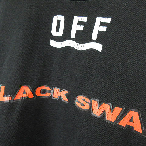 希少 国内正規モンクレール オフホワイト コラボ ブラックスワン Tシャツ 美品 MONCLER モンクレール × OFF-WHITE オフホワイト B209H8001250