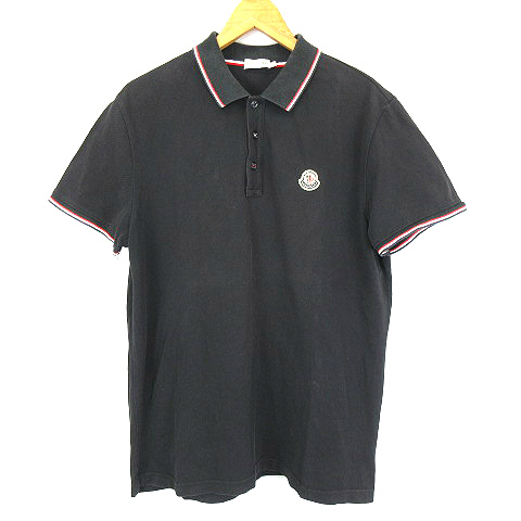 Moncler レッド ポロシャツ ネイビー襟 MONCLER 【並行輸入品】 モンクレール メンズ ポロシャツ ワン