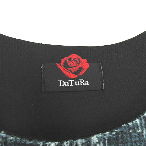 ダチュラ DaTuRa 花柄 フラワー チェックノースリーブ ミニ