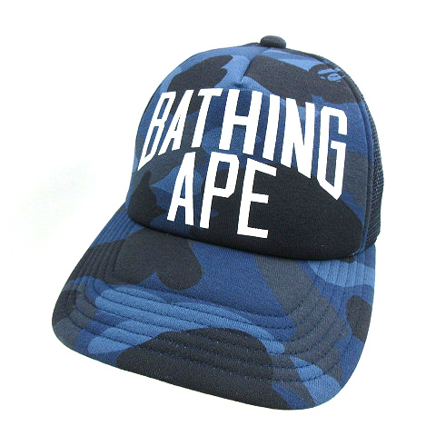 アベイシングエイプ A BATHING APE Camo Mesh Cap ロゴ プリント カモ 