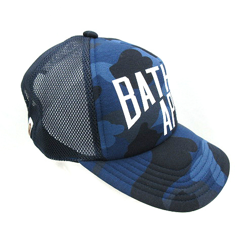 アベイシングエイプ A BATHING APE Camo Mesh Cap ロゴ プリント カモ 