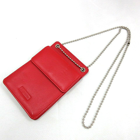 シュプリーム SUPREME ☆AA☆ 18AW Leather ID Holder + Wallet Red  