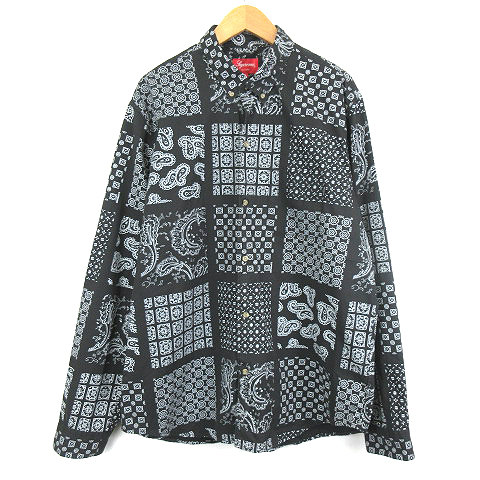 シュプリーム SUPREME ☆AA☆20SS Paisley Grid Shirt Black  